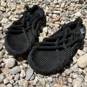 Nomadic Sate of Mind Black Sandals with Sole
